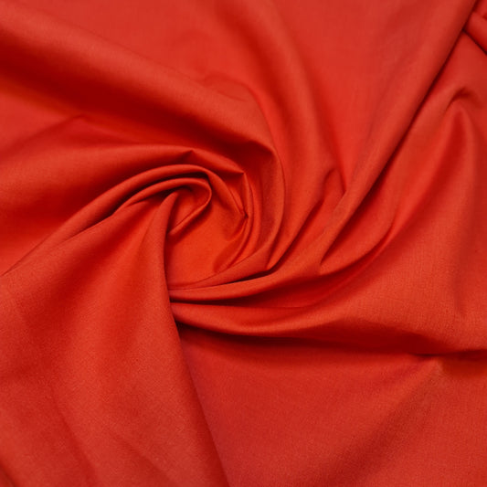 Plain Polycotton Fabric Sheeting Dress Craft Material 50 Colours 112CM (Red)