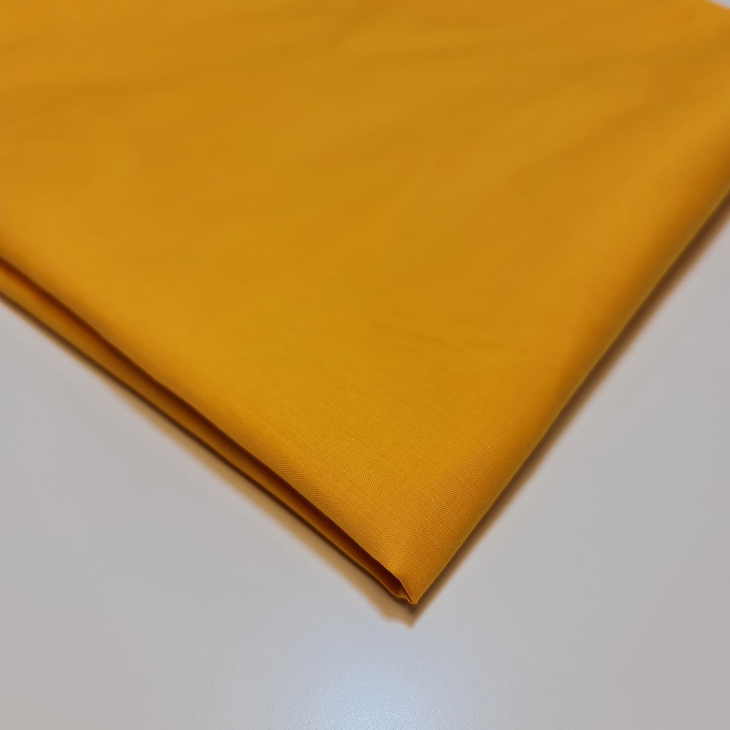 Plain Polycotton Fabric Sheeting Dress Craft Material 50 Colours 112CM (Gold)