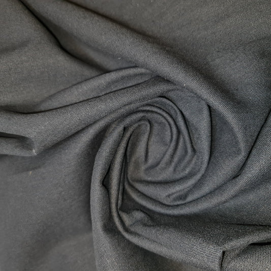 Black Soft Linen Look Khadi Cotton Viscose Fabric Dress Material 15 Colours 52" wide by the Meter
