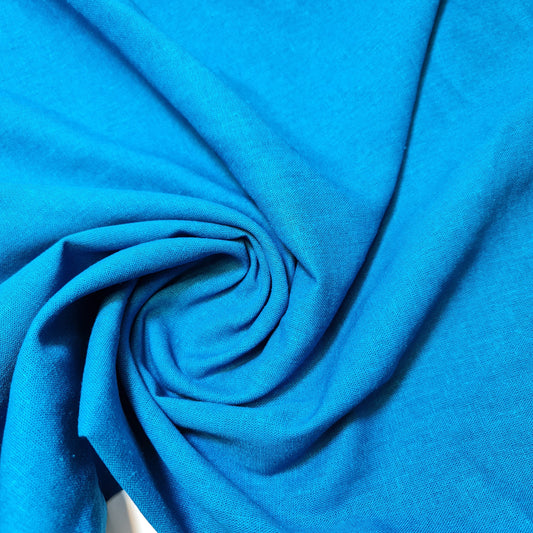 Teal Soft Linen Look Khadi Cotton Viscose Fabric Dress Material 15 Colours 52" wide by the Meter