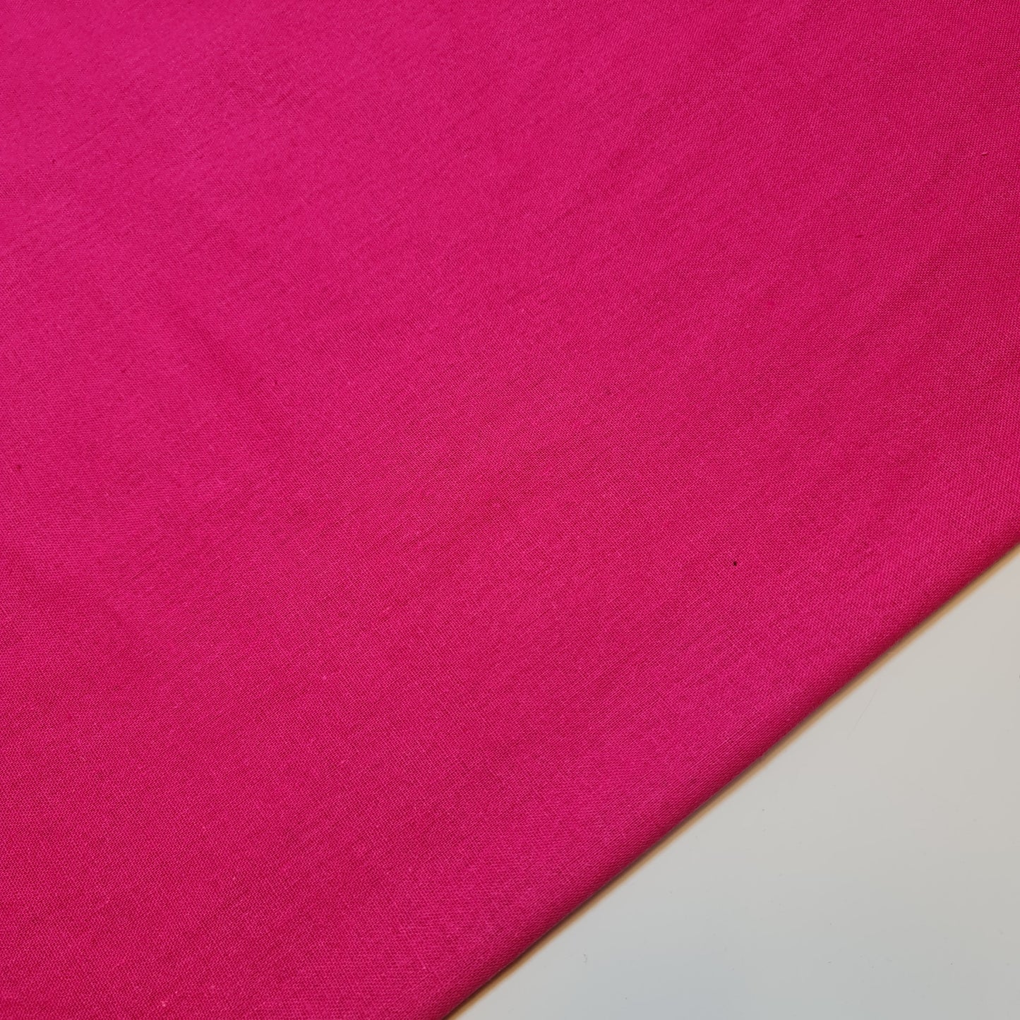 Hot Pink Weicher Khadi-Baumwoll-Viskose-Stoff in Leinenoptik, Kleiderstoff, 15 Farben, 132 cm breit, Meterware