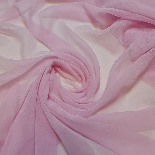 100 % Polyester, Mooskrepp-Chiffon, durchsichtig, mit Dekor, für drapierte Kleider, 111,8 cm (Staubrosa)