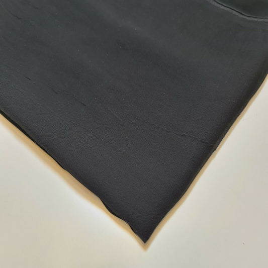 Black Plain Chiffon Fabric Sheer Dress Craft Costume Material 44" By The Meter