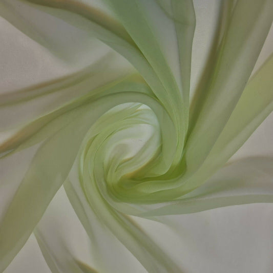 Flo Mint Green Plain Chiffon Fabric Sheer Dress Craft Costume Material 44" By The Meter