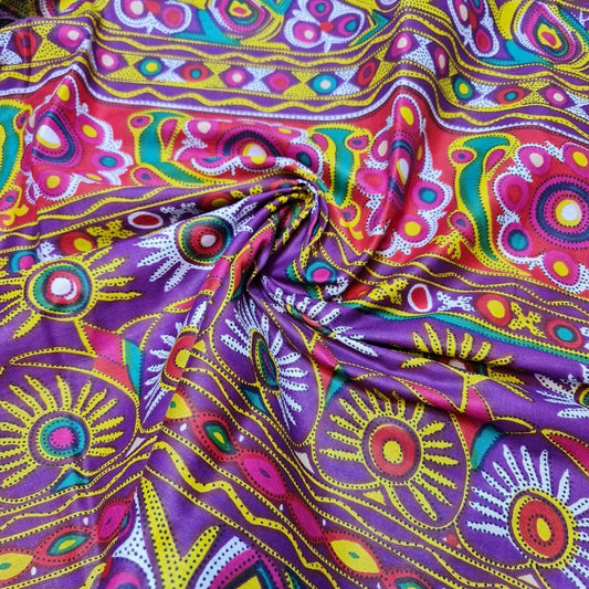 Cotton Indian Ethnic Rajasthani Print Suzani Rangoli Boho Banjara Fabric 44" (Print 4)