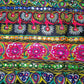 Cotton Indian Ethnic Mirror Embroidery Suzani Rangoli Boho Banjara Fabric 44" (Design 6)