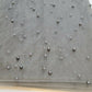 Tulle Beaded Pearl Lace Net Fabric Bridal Veil Wedding Backdrop Décor 58" (Marl Grey)