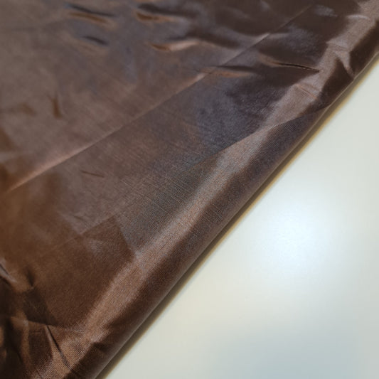 Brown Habotai Polyester Silk Lining Fabric 150cm Wide Soft Lightweight Dress Lining Material by the Metre
