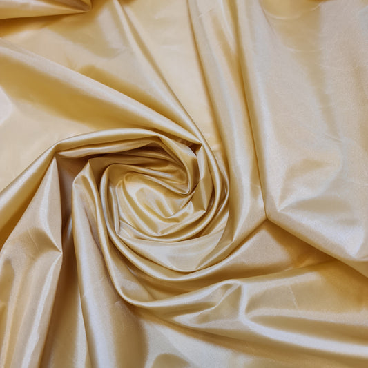 Habotai Dress Skirt Jacket Anti Static Lining Decor Fabric Various Colours 150cm STH (Gold)