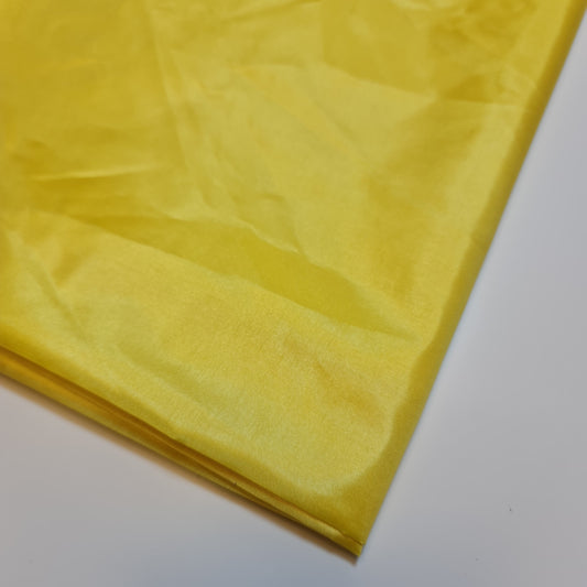Yellow Habotai Polyester Silk Lining Fabric 150cm Wide Soft Lightweight Dress Lining Material by the Metre