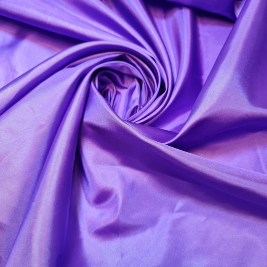 Purple Habotai Polyester Silk Lining Fabric 150cm Wide Soft Lightweight Dress Lining Material by the Metre
