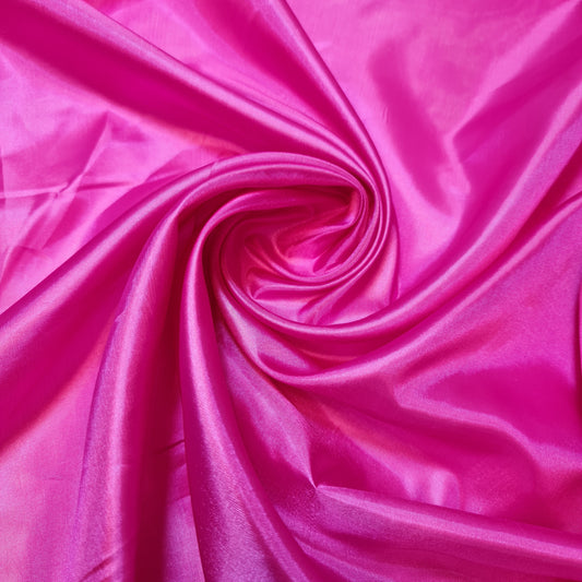 Magenta Habotai Polyester Silk Lining Fabric 150cm Wide Soft Lightweight Dress Lining Material by the Metre