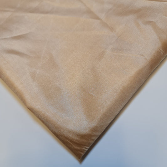 Light Gold Habotai Polyester Silk Lining Fabric 150cm Wide Soft Lightweight Dress Lining Material by the Metre