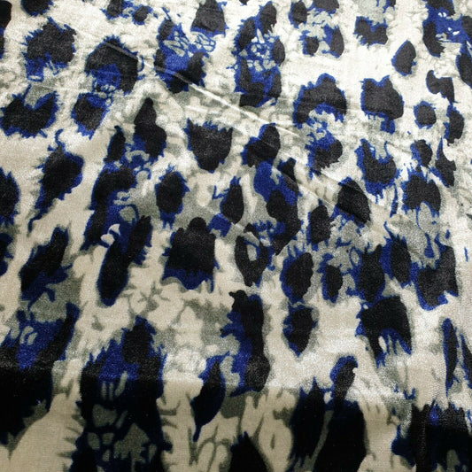 Animal Print Leopard Velour Velvet Spandex Fabric Dress Craft Costume Material 58" By Meter