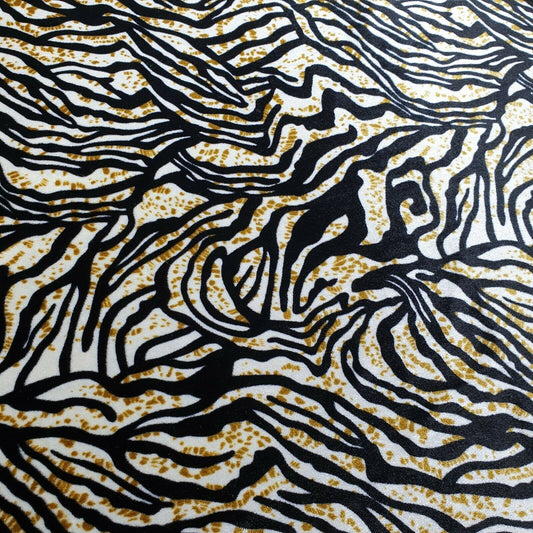Animal Velvet Print Cheetah Leopard Tiger Design Quality Upholstery Craft Fabric