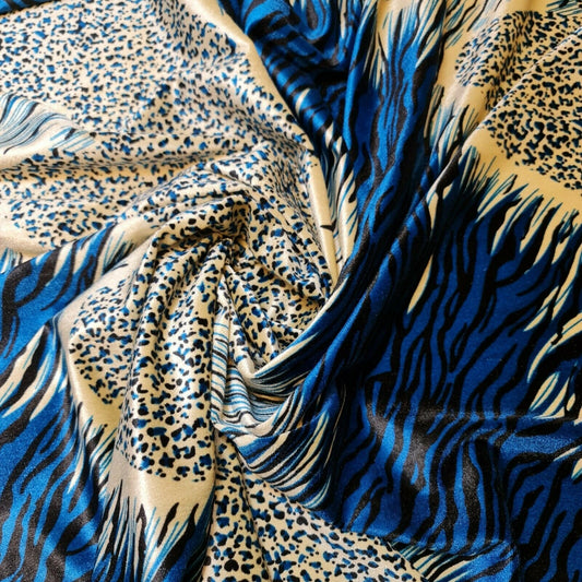 Animal Velvet Print Cheetah Leopard Tiger Design Quality Upholstery Craft Fabric
