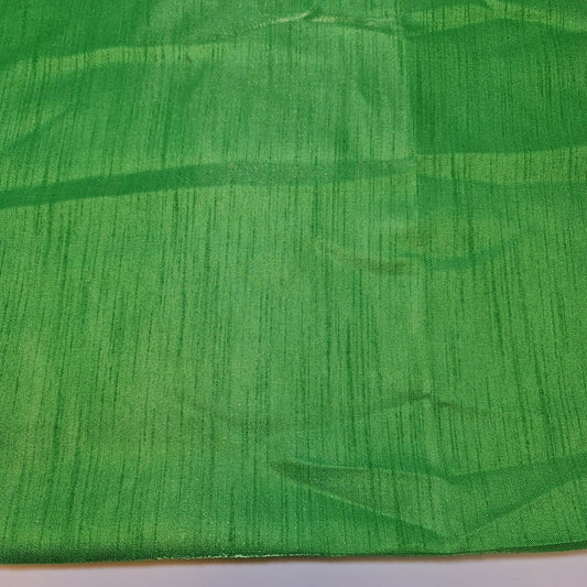 Plain Poly Faux Dupion Raw Silk Satin Finish Dress Craft Patchwork Fabric 44" (Apple Green)