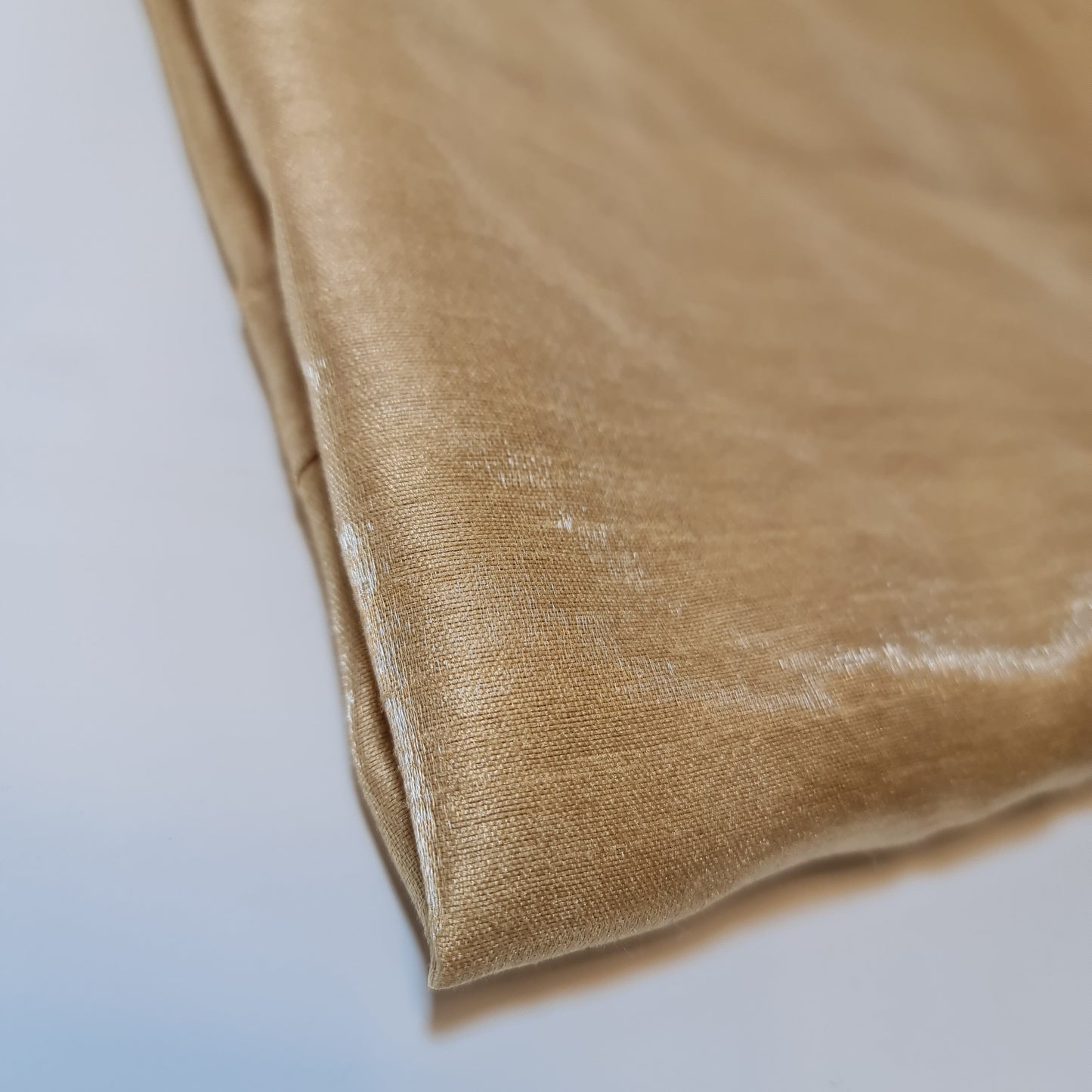 Plain Poly Faux Dupion Raw Silk Satin Finish Dress Craft Patchwork Fabric 44" (Light Gold)