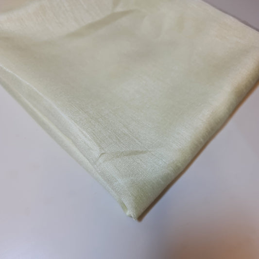 Plain Poly Faux Dupion Raw Silk Satin Finish Dress Craft Patchwork Fabric 44" (Lemon)