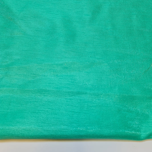 Plain Poly Faux Dupion Raw Silk Satin Finish Dress Craft Patchwork Fabric 44" (Mint)