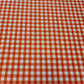 Polycotton Fabric 1/4" Gingham Check Material Dress Craft Uniform Checked 112cm (Orange)