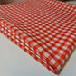 Polycotton Fabric 1/4" Gingham Check Material Dress Craft Uniform Checked 112cm (Orange)