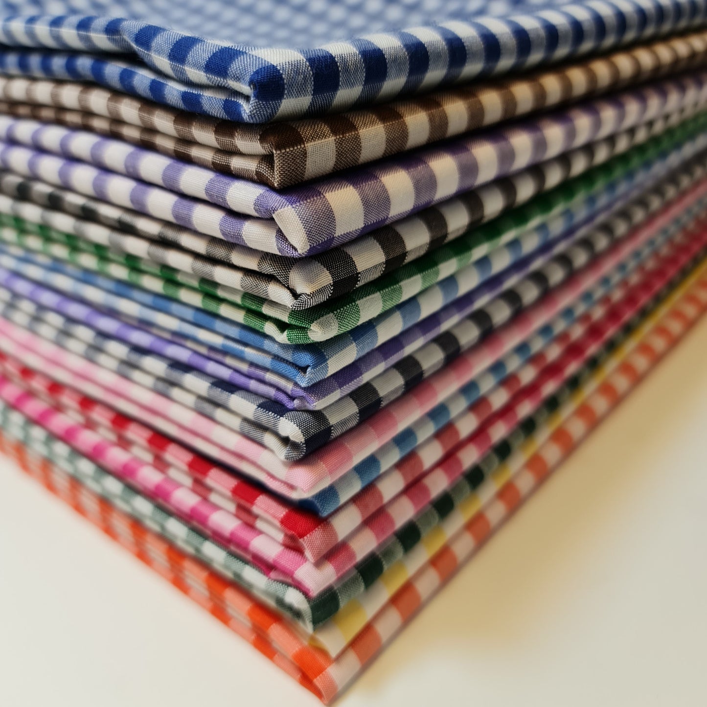 Polycotton-Stoff, 1/4 Zoll, Gingham-Karostoff, für Kleider, Bastelarbeiten, Uniformen, kariert, 112 cm (Smaragdgrün)