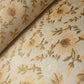 Indian Brocade Banarasi Jacquard Upholstery Craft Cushion Dress Fabric 44" (Beige Base with Light Peach Flowers)