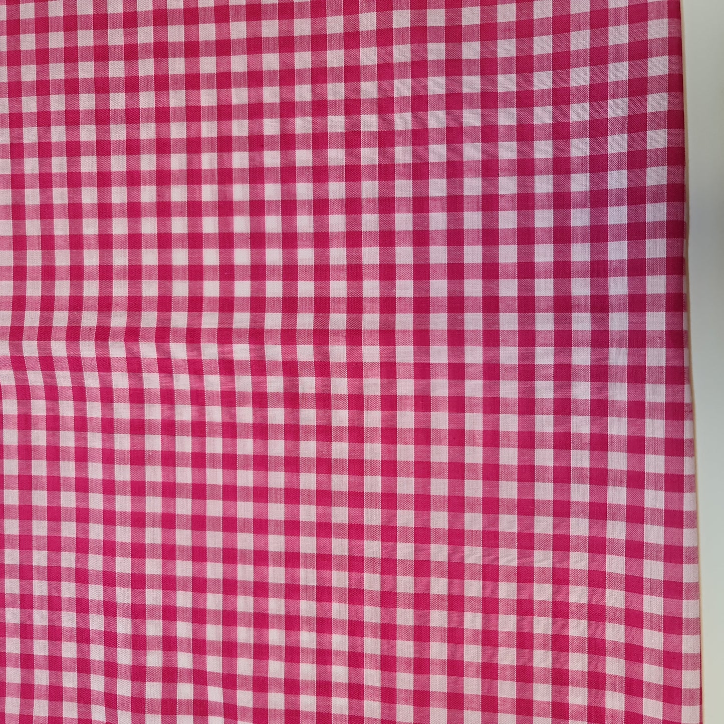 Polycotton-Stoff, 1/4 Zoll, Gingham-Karomuster, Material für Kleider, Bastelarbeiten, Uniformen, kariert, 112 cm (Kirschrot)