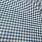 Polycotton Fabric 1/4" Gingham Check Material Dress Craft Uniform Checked 112cm (Kingfisher)