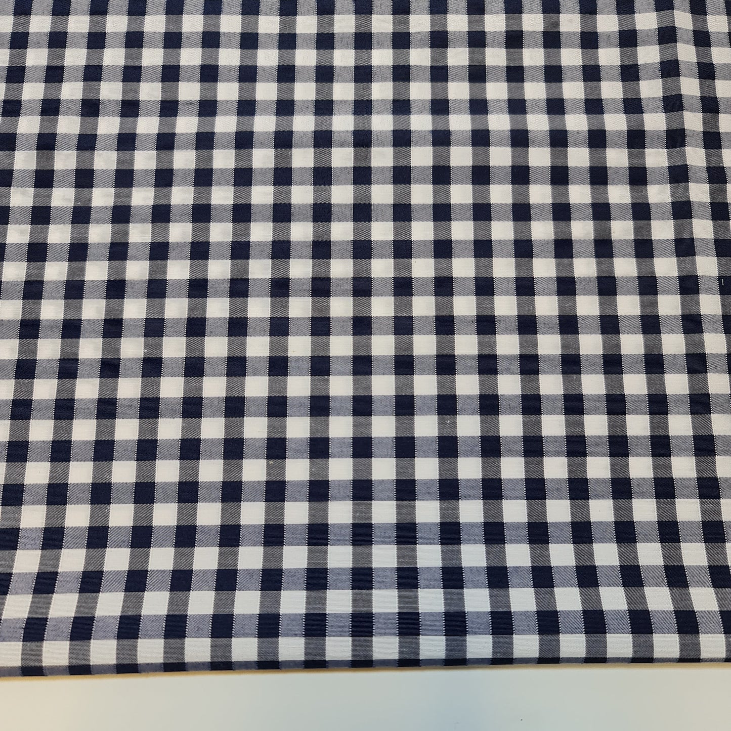 Polycotton-Stoff, 1/4 Zoll, Gingham-Karomuster, Material für Kleider, Bastelarbeiten, Uniformen, kariert, 112 cm (Marineblau)