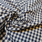 Polycotton-Stoff, 1/4 Zoll, Gingham-Karomuster, Material für Kleider, Bastelarbeiten, Uniformen, kariert, 112 cm (Marineblau)