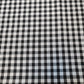 Polycotton Fabric 1/4" Gingham Check Material Dress Craft Uniform Checked 112cm (Black)