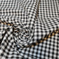 Polycotton Fabric 1/4" Gingham Check Material Dress Craft Uniform Checked 112cm (Black)