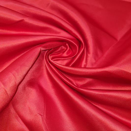 Roter matter Duchesse-Satinstoff für Brautkleider, Abschlussball, Bastelmaterial, Krepprücken, Meterware, 147,3 cm