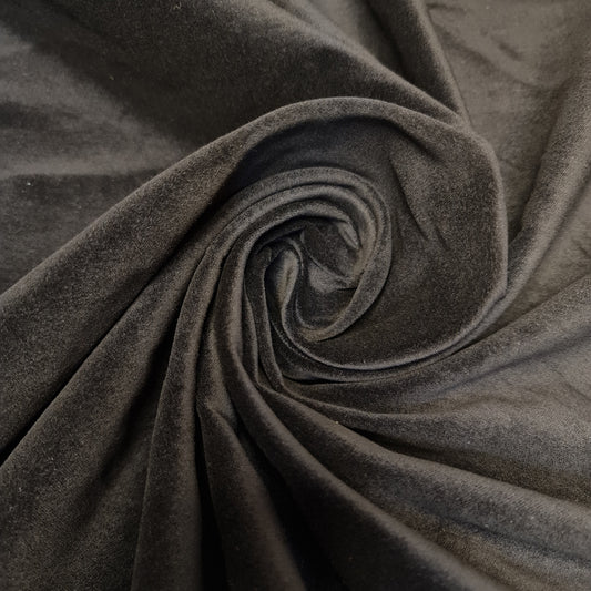 Black 100% Cotton Velvet Fabric – 44” Wide – Costume, Dress, Craft & Upholstery Material (By the Meter)