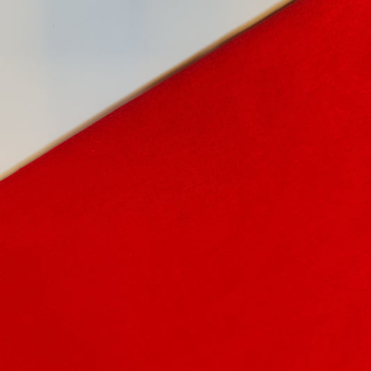 100 % Baumwollsamtstoff, Kostüm-, Kleider-, Bastel- und Polstermaterial, 111,8 cm (rot)