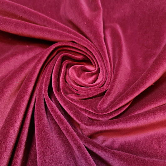 100% Cotton Velvet Fabric Costume Dress Craft Upholstery Material 44" (Wine)