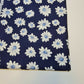 100% Cotton Poplin Daisy Flower Print Fabric Dress Craft Soft Fabric 58" Meter (Navy Base)