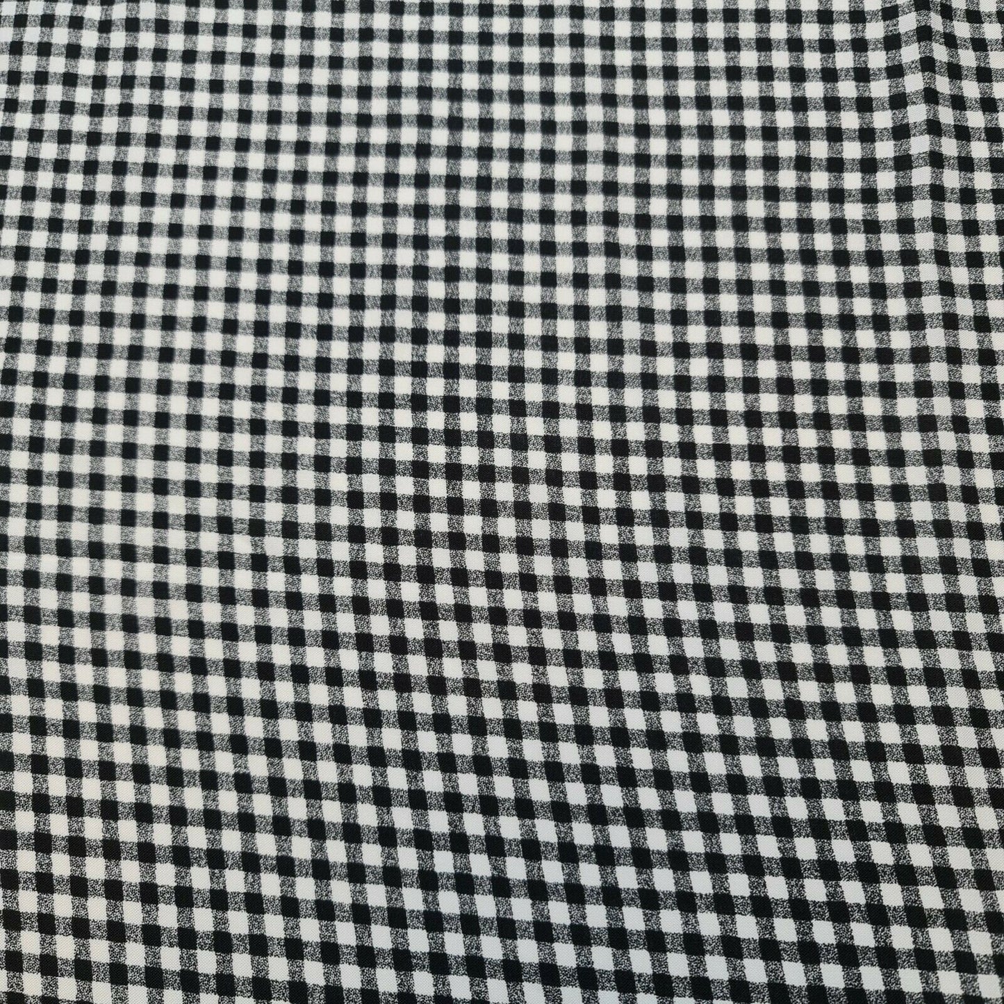 Viscose Fabric 1/8" Black Gingham Check Material Dress Craft Uniform Checked 58"