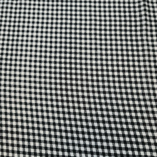 Viskosestoff, 1/8 Zoll, schwarz, Gingham-Karomuster, Material für Kleider, Bastelarbeiten, Uniform, kariert, 58 Zoll