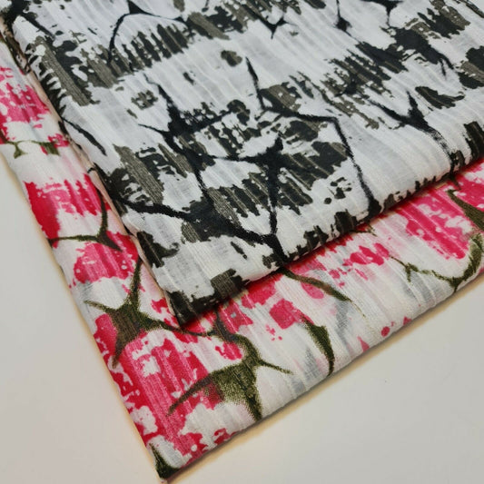 100% Cotton Organdy PRINT Stripe Dress Stiff Curatin Craft Fabric 58" By Meter