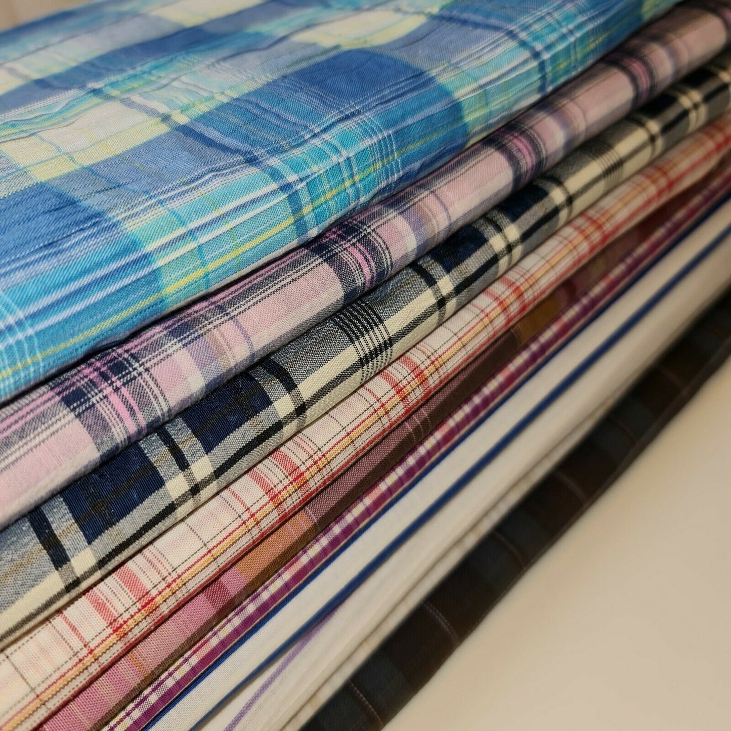 100% Cotton Soft Tartan Stripes Print Fabric Dress Craft Soft Fabric 58" Meter (Design -7)