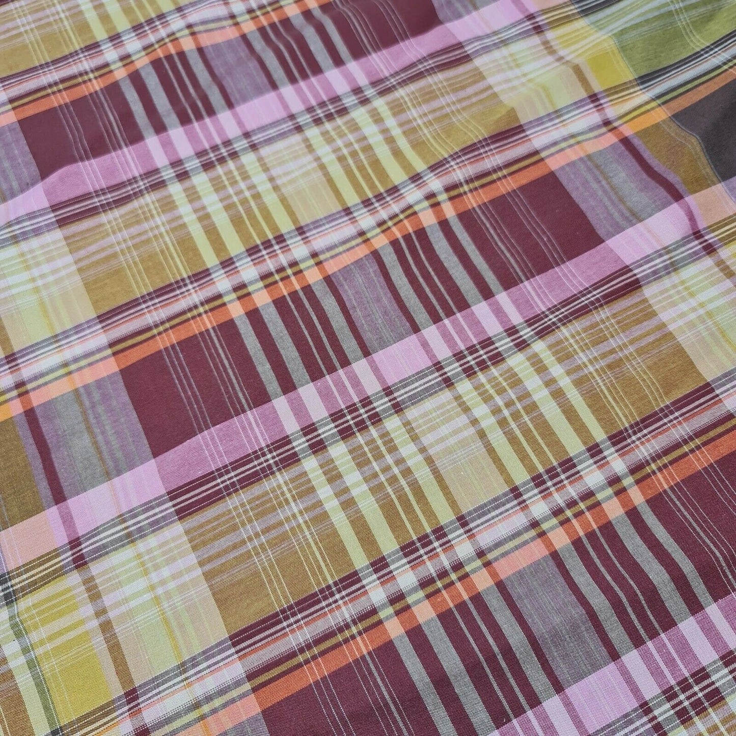 100% Cotton Soft Tartan Stripes Print Fabric Dress Craft Soft Fabric 58" Meter (Design -7)