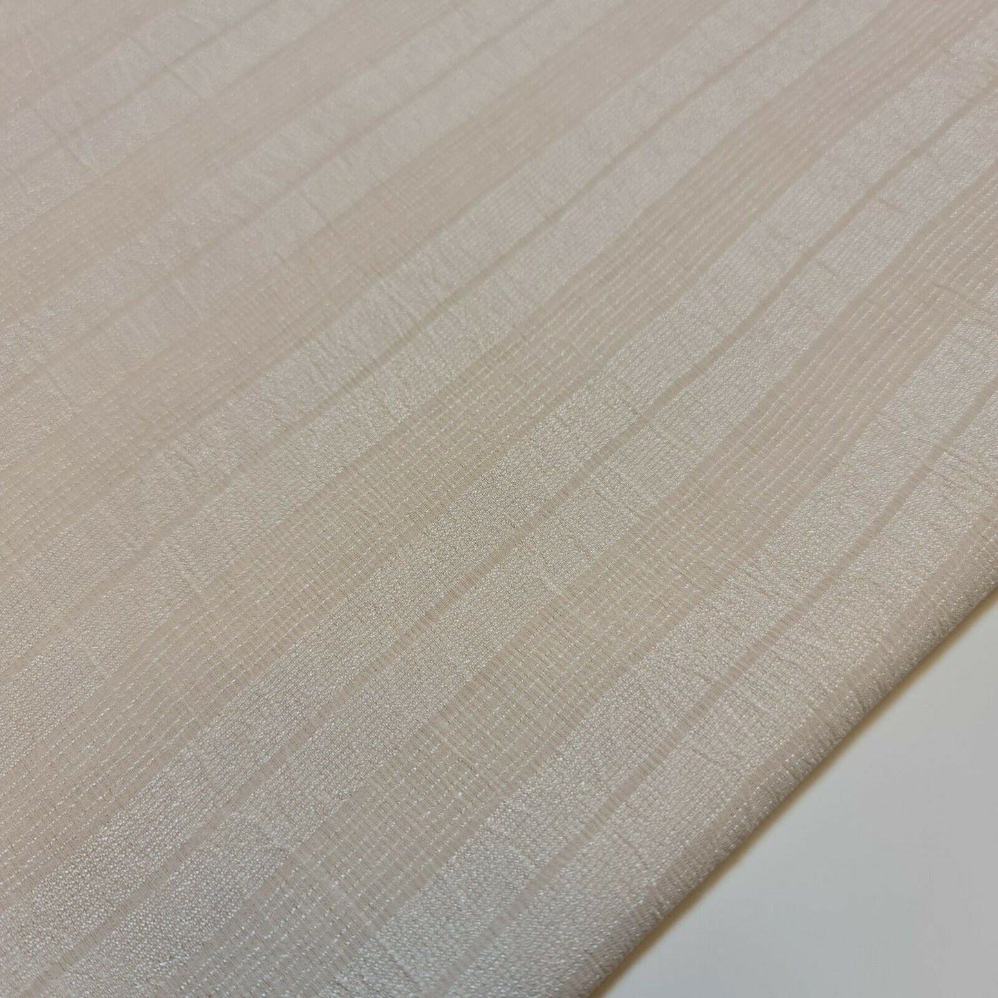 Plain Crepe Cream Jacquard Crinkle Fabric 58" Dress Craft Material By the Meter