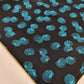 Black Shell Print Soft Peach Crepe Dress Craft Drape Fabric By The Meter 58"