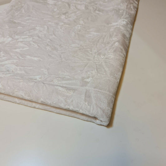 Hochwertiger, marmorierter Pannesamt, mittelschweres Stretchgewebe, 147,3 cm (weiß)