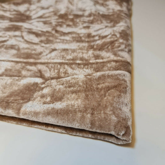 Hochwertiger, marmorierter Pannesamt, mittelschweres Stretch-Gewebe, 58" (STEIN)