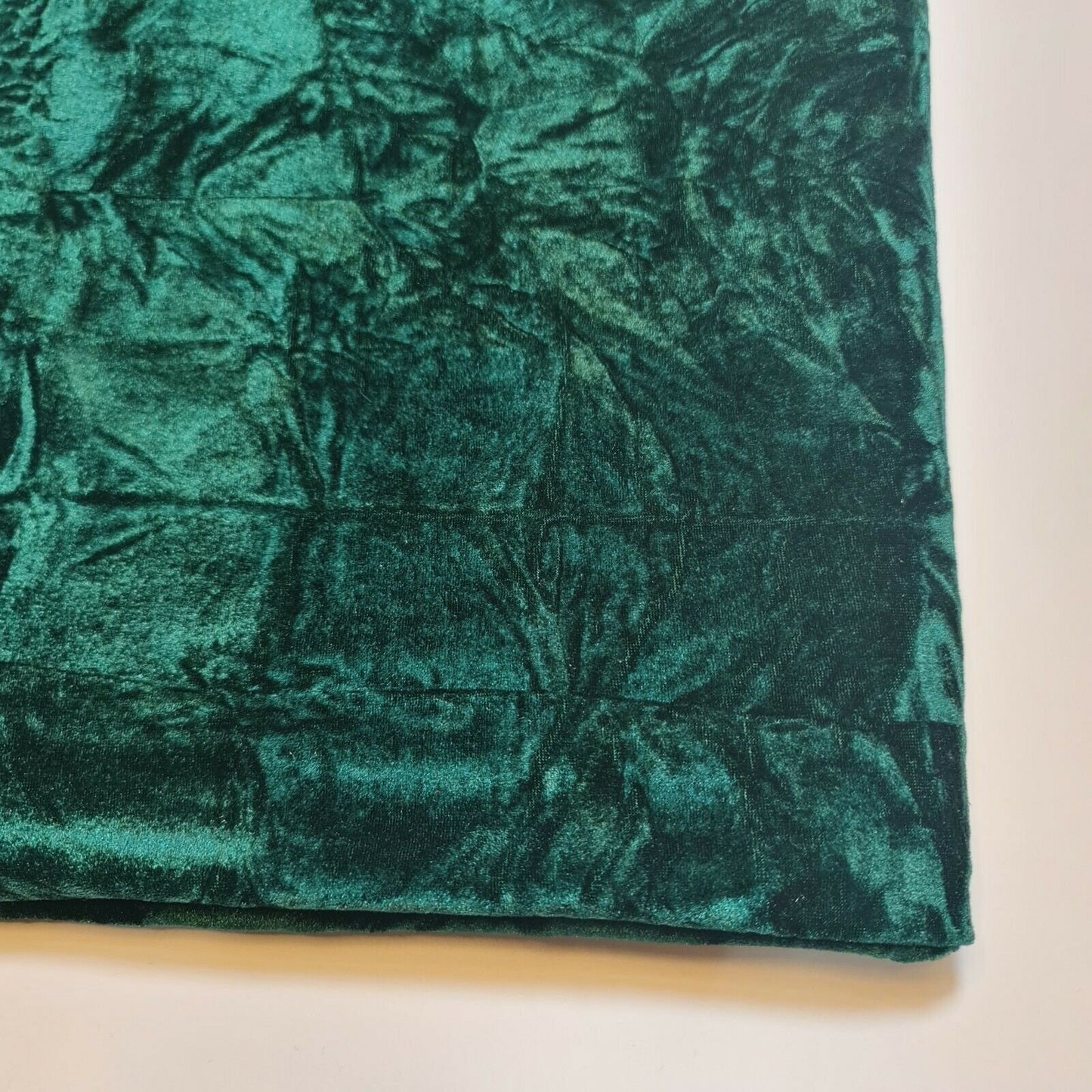 Premium Quality Marble Crushed Velvet Medium Weight Stretch Fabric Material 58" (Bottle Green)