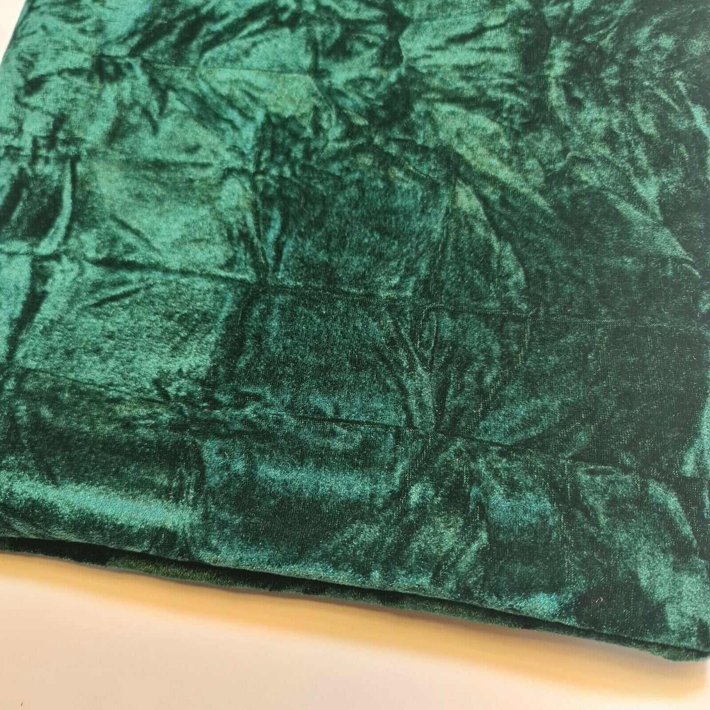 Premium Quality Marble Crushed Velvet Medium Weight Stretch Fabric Material 58" (Bottle Green)